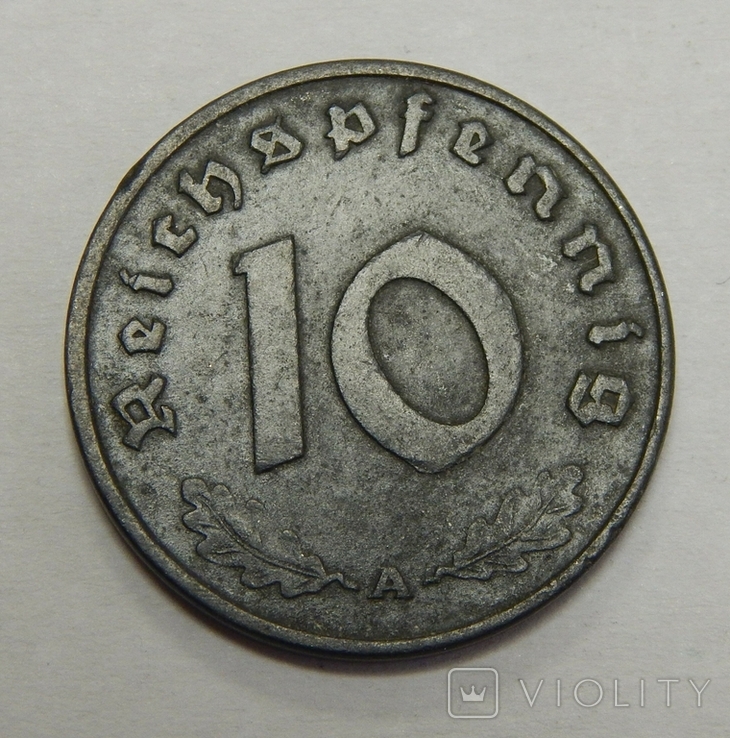 10 рейхспфеннигов, 1943 А Третий Рейх, фото №2