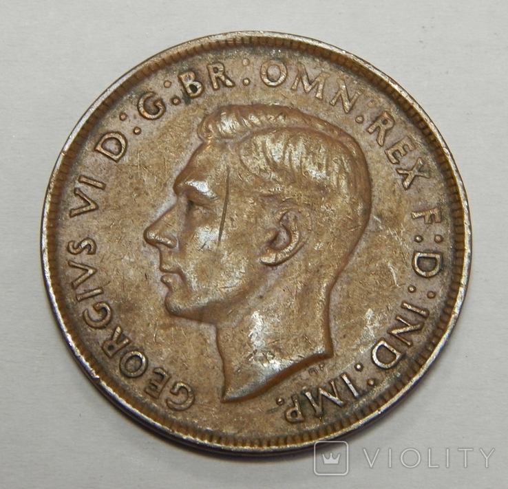 1 пенни, 1943 г Австралия, фото №3