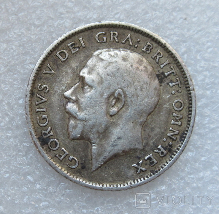 6 пенсов 1915 г. Великобритания, серебро, фото №5