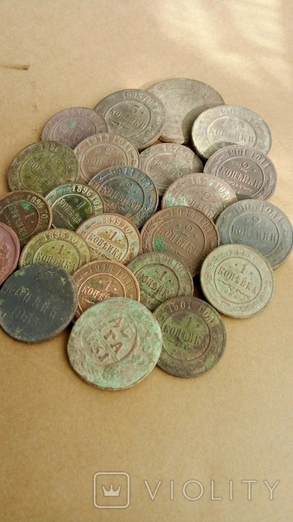 Мідні монети 23 шт., фото №5