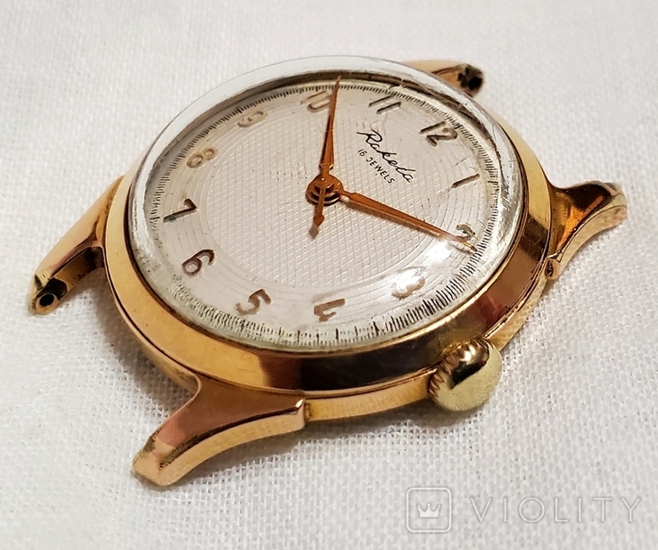 Позолочений годинник Raketa початку 60-х років Петродворецького годинникового заводу СРСР, фото №8