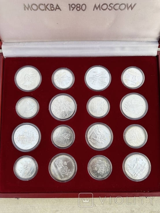 Набор серебряных монет "Олимпиада 80", фото №8