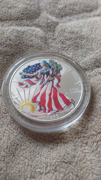 Шагающая свобода, серебро, эмаль 1999, фото №5