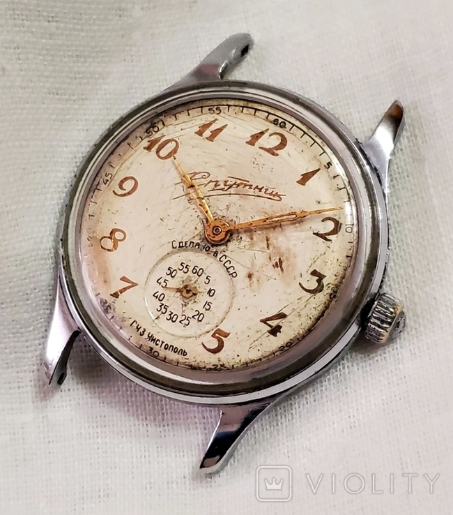 Годинники «Супутник» Чистопольського годинникового заводу виробництва 1959 17 коштовностей СРСР, фото №3