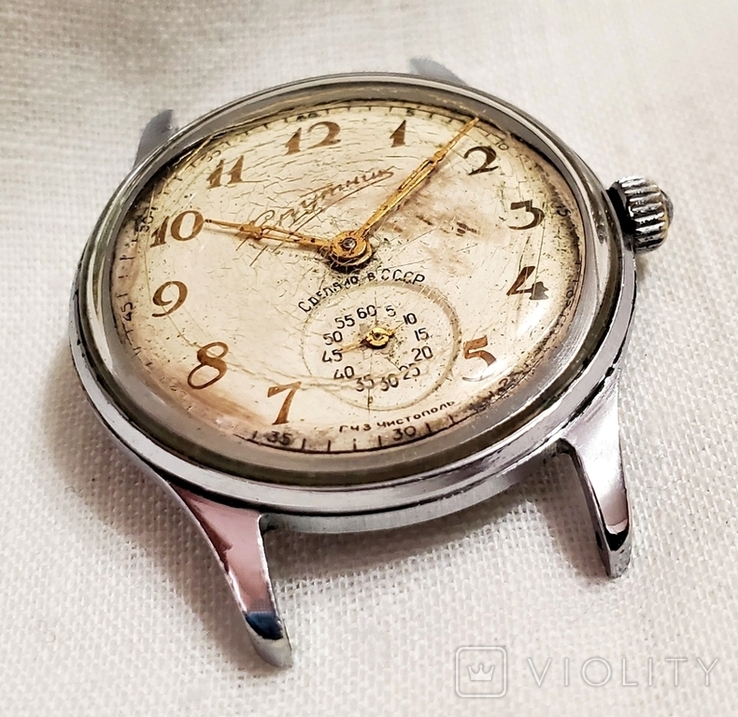 Годинники «Супутник» Чистопольського годинникового заводу виробництва 1959 17 коштовностей СРСР, фото №5