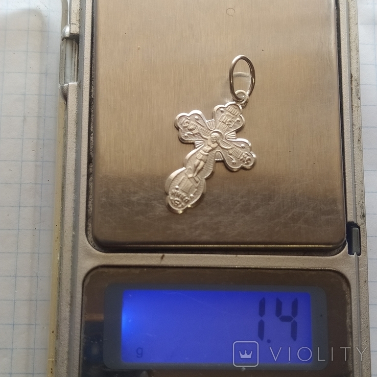 2Кулон крестик серебро, 1,4 грама, 3,5 см, фото №9