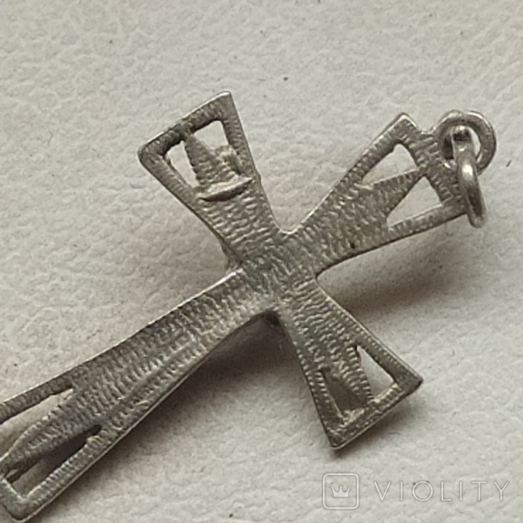 3. кулон крестик серебро, 3 см, 0,9 грам, фото №5