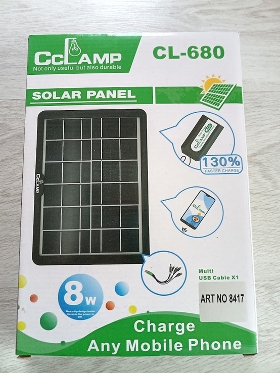 Солнечная панель зарядка Cclamp CLl-680 с USB выходом, фото №3