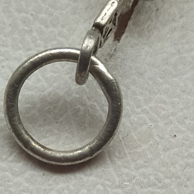 7. Кулон крестик серебро, 3,2 см, 0,9 г, фото №3