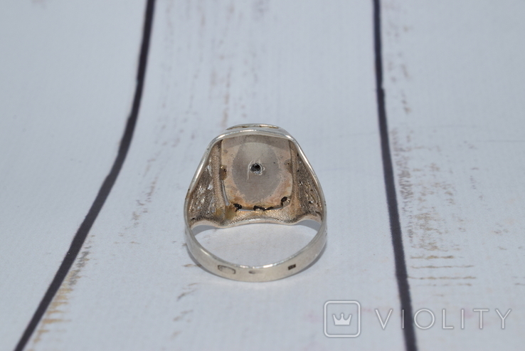 Кольцо серебро камень натуральный Богемские гранаты, фото №8