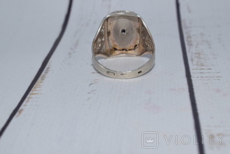 Кольцо серебро камень натуральный Богемские гранаты, фото №9