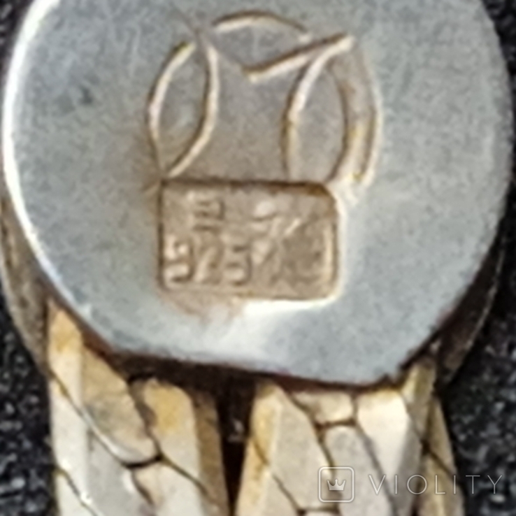 Ланцюжок Косичка зі срібла 925 проби, тавро голова, вага 9,33 грама, Італія., фото №8