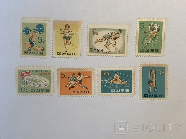 Серия из 8 марок Спорт Корея 1971г, фото №2