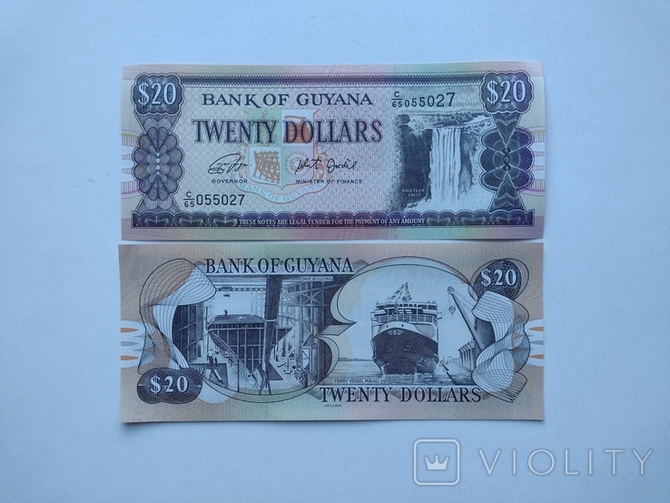 Guyana Гайана 20 Dollars 2019