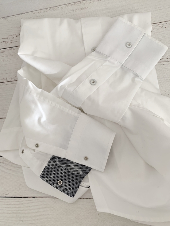 Чоловіча біла класична сорочка, KARL LAGERFELD розмір 38/96 на кнопках, приталена, photo number 4