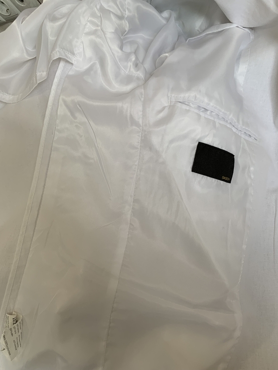 Чоловічий літній білий бавовняний піджак SASCH, розмір L. майже новий, photo number 11