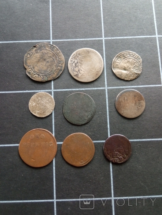 9 срібних та мідних монет старої Німеччини, фото №3