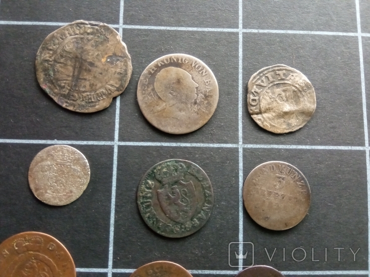 9 срібних та мідних монет старої Німеччини, фото №6
