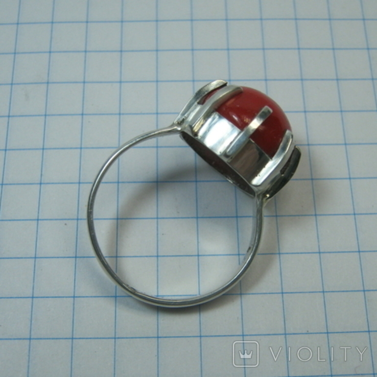 Кольцо с камнем серебро 925., фото №4