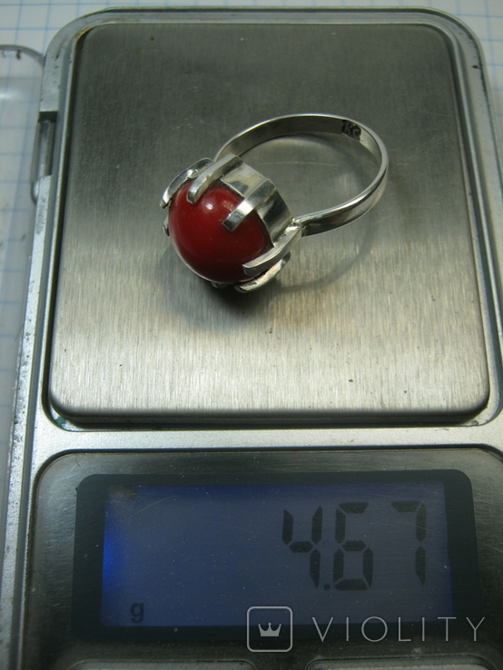 Кольцо с камнем серебро 925., фото №5