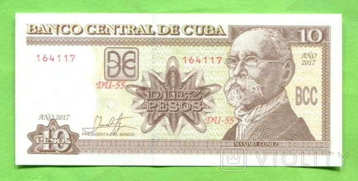 Куба 10 песо 2017, фото №2