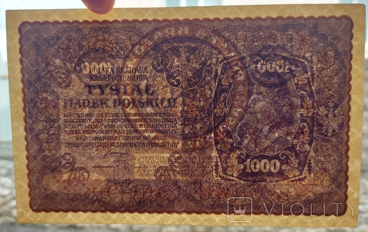 Польща 1000 марок 1919 р. Серія ІІ, фото №8
