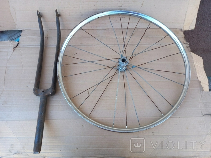 Колесо невеликого розміру 55см + вилка від ретро велосипеда, фото №2