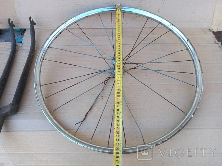 Колесо невеликого розміру 55см + вилка від ретро велосипеда, фото №3