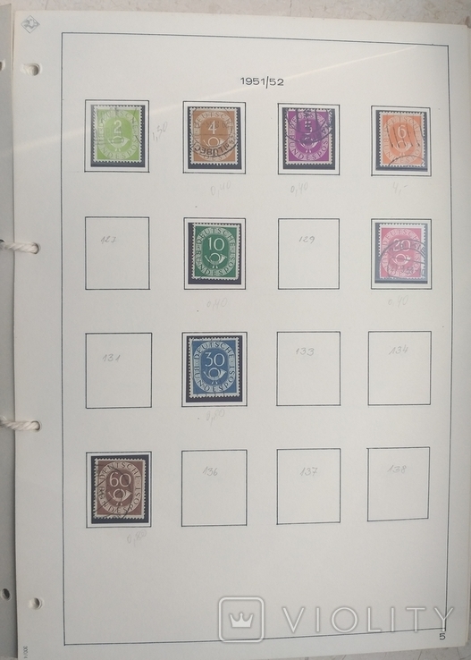 Предварительно напечатанный альбом марок ФРГ 1949-1964., фото №4