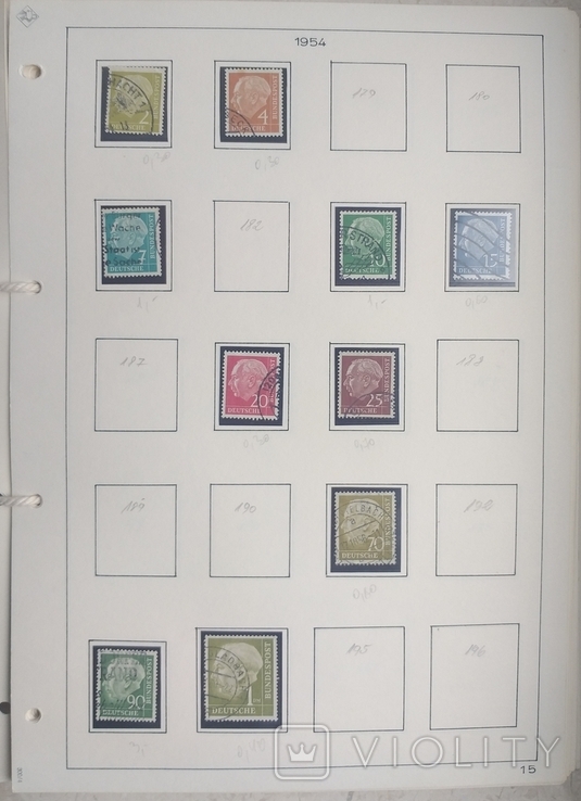 Предварительно напечатанный альбом марок ФРГ 1949-1964., фото №11