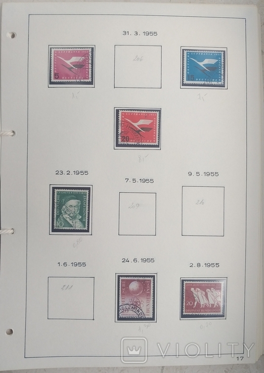Предварительно напечатанный альбом марок ФРГ 1949-1964., фото №13