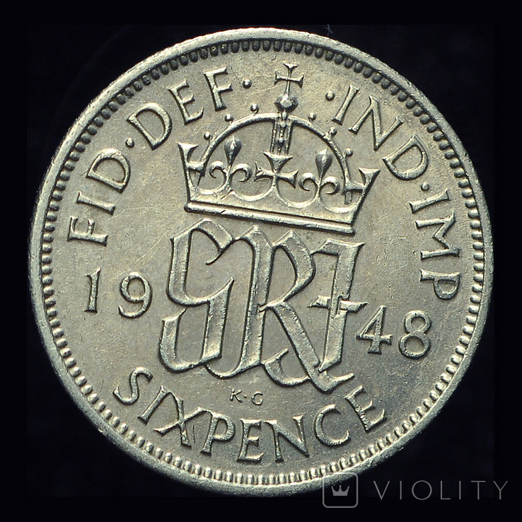 Великобритания 6 пенсов 1948, фото №2