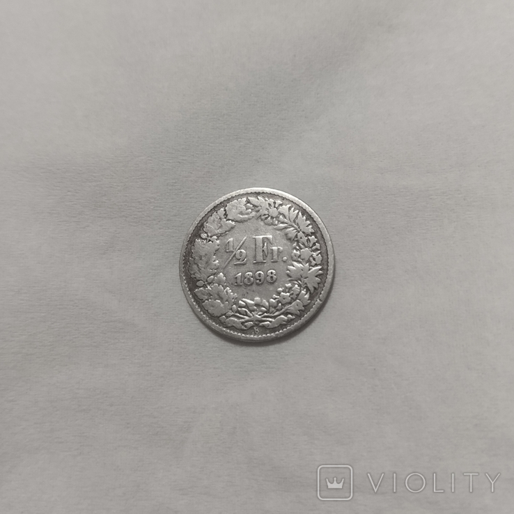 1/2 франк 1898 рік, фото №2