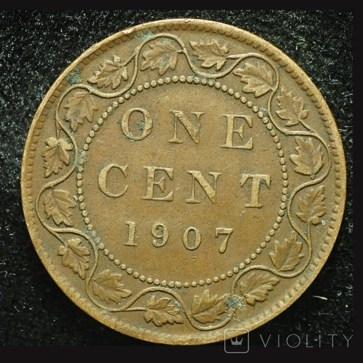 Канада 1 цент 1907, фото №3
