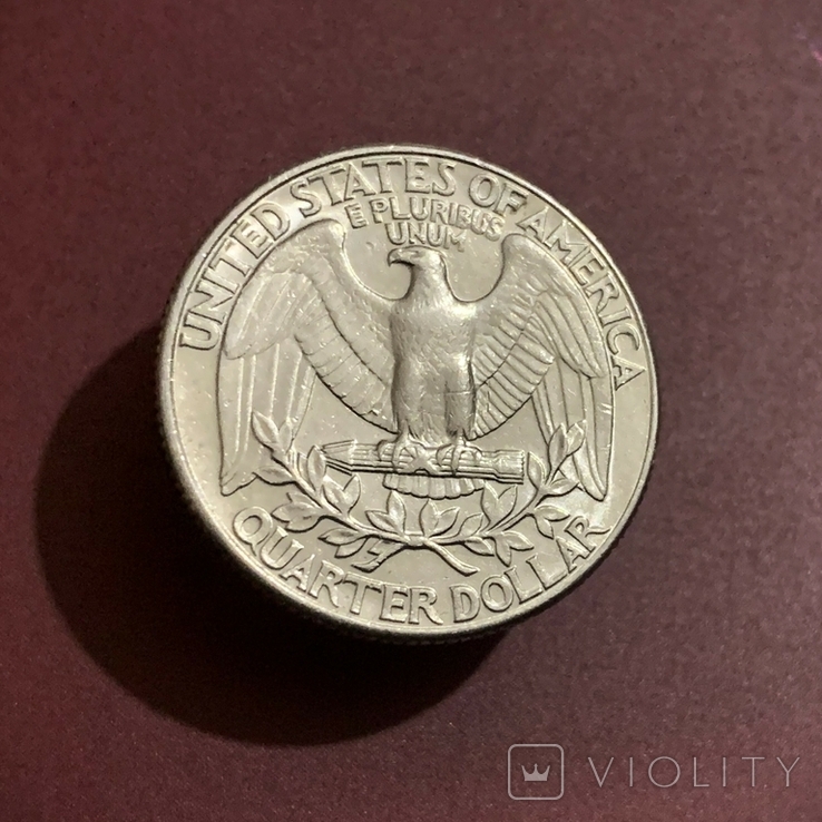25 центів США, 1/4 долара, 1991, "P" - Філадельфія, фото №3