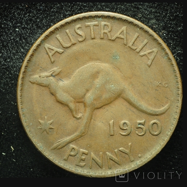 Австралия 1 пенни 1950, фото №2