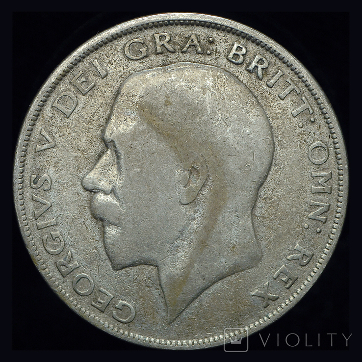 Великобритания 1/2 кроны 1923 серебро 14 грамм, фото №3
