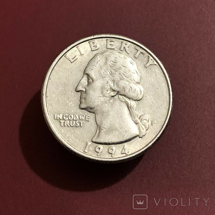 25 центів США, 1/4 долара, 1994, "P" - Філадельфія, фото №2