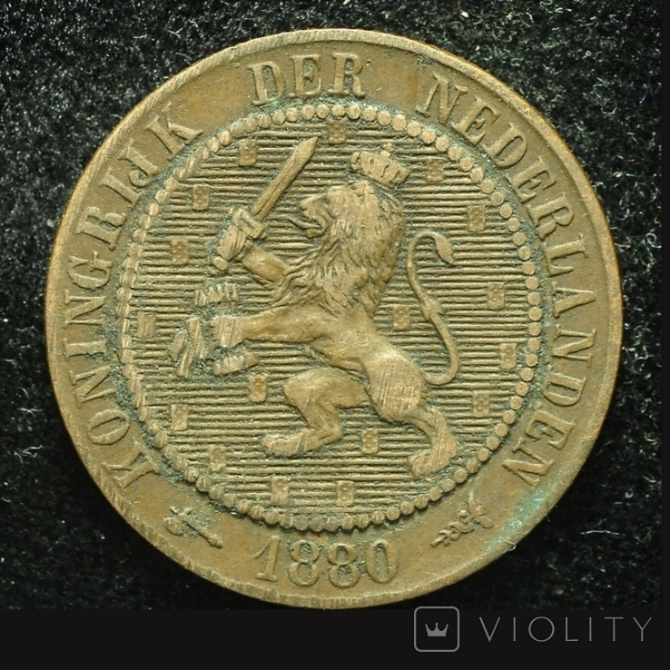 Нидерланды 2 1/2 цента 1880, фото №2