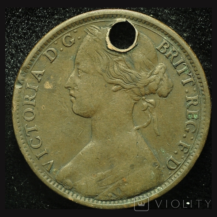 Великобритания 1 пенни 1863, фото №2