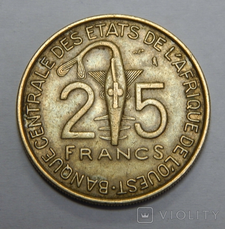 25 франков, 1970 г Французская Африка, фото №2