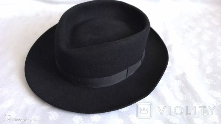 Шляпа чёрная Generoso Швейцария размер 56., фото №2