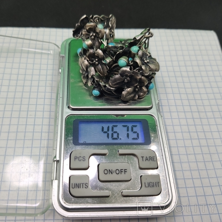 Колье + браслет 925 серебро 46,7 грамм, фото №4