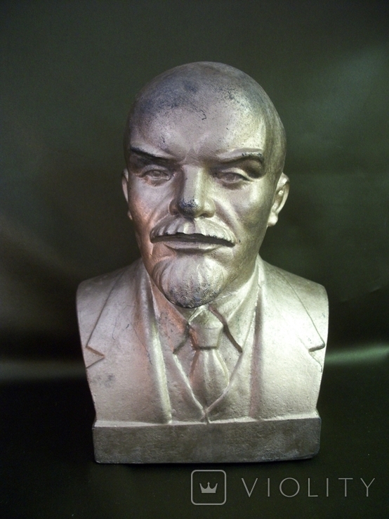 4М107 Бюст В. Ленин, силумин, СССР. Высота 23 см, фото №2