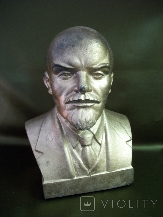 4М107 Бюст В. Ленин, силумин, СССР. Высота 23 см, фото №3