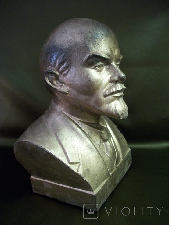 4М107 Бюст В. Ленин, силумин, СССР. Высота 23 см, фото №4