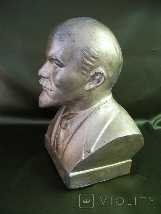 4М107 Бюст В. Ленин, силумин, СССР. Высота 23 см, фото №7