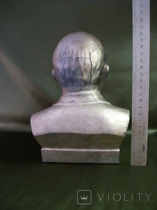 4М107 Бюст В. Ленин, силумин, СССР. Высота 23 см, фото №9