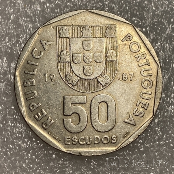 Португалия 50 эскудо, 1987 (О1), фото №2