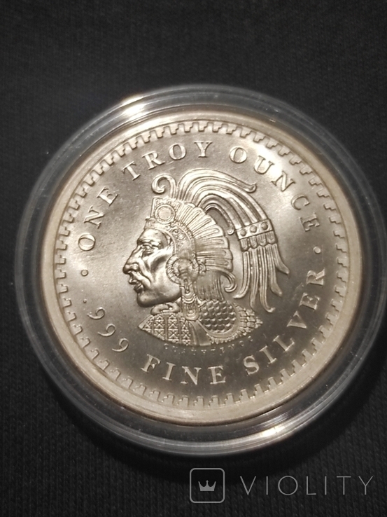 Календарь Майя раунд 1oz 999, фото №6